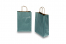 Sacs papier kraft avec anses rondes - bleu pétrole métallisé, 220 x 100 x 310 mm, 90 gr | PIT Packaging.fr | Paysdesenveloppes