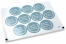 Pastilles adhésives thème communion - la mia prima comunione bleu avec la guirlande blanche | PIT Packaging.fr | Paysdesenveloppes