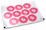 Pastilles adhésives thème naissance - pieds rose | PIT Packaging.fr | Paysdesenveloppes