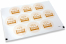 Pastilles adhésives thème naissance - lit avec étoiles | PIT Packaging.fr | Paysdesenveloppes