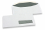 Enveloppes blanches à fenêtre, blanche, 114 x 229 mm (C 5/6), fenêtre à droite 30 x 100 mm, position de la fenêtre à 15 mm du droit et à 20 mm du bas, fermeture gommée, 80 grammes | PIT Packaging.fr | Paysdesenveloppes