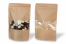 Sachets kraft à fermeture zip avec fenêtre - brun, 180 x 290 x 90 mm, 1000 ml | PIT Packaging.fr | Paysdesenveloppes