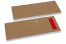 Pochettes à couverts marron sans  incision + rouge serviette en papier | PIT Packaging.fr | Paysdesenveloppes