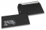 Enveloppes à fenêtre colorées - Noir, 110 x 220 mm (DL), fenêtre à gauche, format de la fenêtre 45 x 90 mm, position de la fenêtre 20 mm à partir de la gauche / 15 mm bord en bas, fermeture par bande adhésive, papier de 120 grammes  | PIT Packaging.fr | Paysdesenveloppes