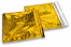 Enveloppes aluminium métallisées colorées - or holographique 165 x 165 mm | PIT Packaging.fr | Paysdesenveloppes