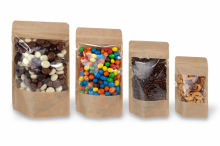 Sachets kraft à fermeture zip avec fenêtre extra large | PIT Packaging.fr | Paysdesenveloppes