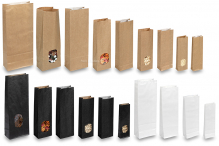 Sachets kraft - marron, noir et blanc, avec et sans fenêtre | PIT Packaging.fr | Paysdesenveloppes