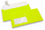 Enveloppes fluo - jaune, avec fenêtre 45 x 90 mm, position de la fenêtre à 20 mm du gauche et à 15 mm du bas | PIT Packaging.fr | Paysdesenveloppes