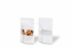 Sachets kraft à fermeture zip avec fenêtre - blanc, 110 x 185 x 70 mm, 250 ml | PIT Packaging.fr | Paysdesenveloppes