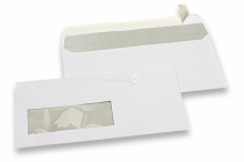 Enveloppes pour imprimante laser, 110 x 220 mm (DL), fenêtre à gauche 40 x110 mm, position de la fenêtre à 15 mm du gauche et à 66 mm du bas | PIT Packaging.fr | Paysdesenveloppes