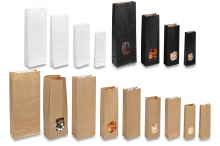 Sachets kraft - marron, noir et blanc, avec et sans fenêtre | PIT Packaging.fr | Paysdesenveloppes