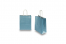Sacs papier kraft avec anses rondes - bleu métallisé, 180 x 80 x 220 mm, 90 gr | PIT Packaging.fr | Paysdesenveloppes