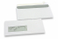 Enveloppes blanches à fenêtre, blanche, 114 x 229 mm (C 5/6), fenêtre à gauche 40 x 110 mm, position de la fenêtre à 20 mm du gauche et à 24 mm du bas, bande adhésive, 90 grammes | PIT Packaging.fr | Paysdesenveloppes