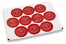 Pastilles adhésives thème Noël - Bonhomme de neige rouge | PIT Packaging.fr | Paysdesenveloppes