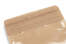 Exemple du bord de scellage de la pince à souder Type 150C sur un sachet stand-up avec une face extérieure en papier kraft et une face intérieure en matériau 12PET/60CPP | PIT Packaging.fr | Paysdesenveloppes