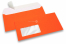 Enveloppes fluo - orange, avec fenêtre 45 x 90 mm, position de la fenêtre à 20 mm du gauche et à 15 mm du bas | PIT Packaging.fr | Paysdesenveloppes