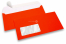 Enveloppes fluo - rouge, avec fenêtre 45 x 90 mm, position de la fenêtre à 20 mm du gauche et à 15 mm du bas | PIT Packaging.fr | Paysdesenveloppes