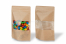 Sachets kraft à fermeture zip avec fenêtre - brun, 160 x 270 x 80 mm, 750 ml | PIT Packaging.fr | Paysdesenveloppes