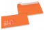 Enveloppes à fenêtre colorées - Orange, 110 x 220 mm (DL), fenêtre à gauche, format de la fenêtre 45 x 90 mm, position de la fenêtre 20 mm à partir de la gauche / 15 mm bord en bas, fermeture par bande adhésive, papier de 120 grammes | PIT Packaging.fr | Paysdesenveloppes