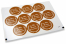 Pastilles adhésives thème communion - la mia prima comunione marron avec la guirlande blanche | PIT Packaging.fr | Paysdesenveloppes