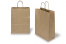 Sacs papier kraft avec anses rondes - brun rayé, 260 x 120 x 350 mm, 90 gr | PIT Packaging.fr | Paysdesenveloppes