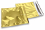 Enveloppes aluminium métallisées colorées - or 165 x 165 mm | PIT Packaging.fr | Paysdesenveloppes