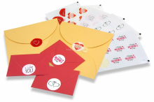 Pastilles adhésives thème amour - divers | PIT Packaging.fr | Paysdesenveloppes
