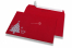 Enveloppes colorées pour Noël - Rouge, avec sapin de Noël | PIT Packaging.fr | Paysdesenveloppes