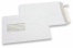 Enveloppes blanches standards, 162 x 229 mm, papier 90 gr, fenêtre à gauche 45 x 90 mm, position de la fenêtre à  20 mm du gauche et 60 mm du bas, fermeture avec bande adhésive | PIT Packaging.fr | Paysdesenveloppes