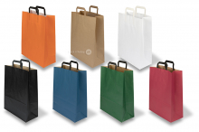 Sacs papier kraft avec anses plates | PIT Packaging.fr | Paysdesenveloppes