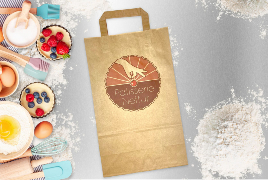 Sacs papier kraft avec anses plates | PIT Packaging.fr | Paysdesenveloppes