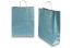 Sacs papier kraft avec anses rondes - bleu métallisé, 320 x 120 x 410 mm, 100 gr | PIT Packaging.fr | Paysdesenveloppes