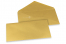 Enveloppes colorées pour cartes de voeux - or métallisé, 110 x 220 mm | PIT Packaging.fr | Paysdesenveloppes