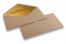 Enveloppes doublées papier kraft - 110 x 220 mm (EA 5/6) Or | PIT Packaging.fr | Paysdesenveloppes