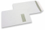 Enveloppes à fenêtre, blanche, 229 x 324 mm (C4), fenêtre à droite 40 x 110 mm, position de la fenêtre à 20 mm du droit et à 60 mm du haut, 120 grammes, fermeture gommée | PIT Packaging.fr | Paysdesenveloppes