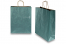 Sacs papier kraft avec anses rondes - bleu pétrole métallisé, 320 x 120 x 410 mm, 100 gr | PIT Packaging.fr | Paysdesenveloppes