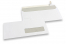 Enveloppes blanches à fenêtre, blanche, 110 x 220 mm (EA 5/6), fenêtre à droite 30 x 100 mm, position de la fenêtre à 15 mm du droit et à 20 mm du bas, bande adhésive, 80 grammes | PIT Packaging.fr | Paysdesenveloppes