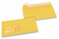 Enveloppes à fenêtre colorées - Jaune bouton d'or, 110 x 220 mm (DL), fenêtre à gauche, format de la fenêtre 45 x 90 mm, position de la fenêtre 20 mm à partir de la gauche / 15 mm bord en bas, fermeture par bande adhésive, papier de 120 grammes | PIT Packaging.fr | Paysdesenveloppes