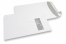 Enveloppes à fenêtre, blanche, 220 x 312 mm (EA4), fenêtre à droite 40 x 110 mm, position de la fenêtre à 20 mm du droit et à 50 mm du haut, bande adhésive, 120 grammes | PIT Packaging.fr | Paysdesenveloppes