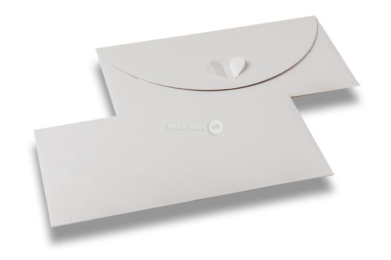 Enveloppe fermeture coeur - Blanc