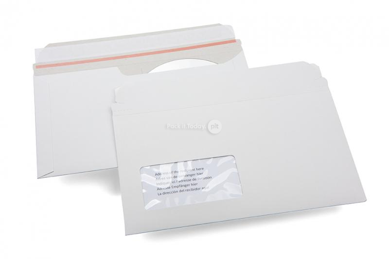 Enveloppes en carton avec espace pour stockage de médias - CD/DVD enveloppe avec fenêtre