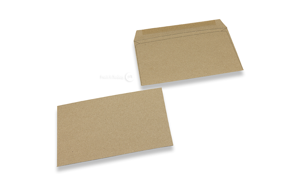 Enveloppes recyclées commerciales, 114 x 162 mm, C 6, fermeture gommée, 70 grs.