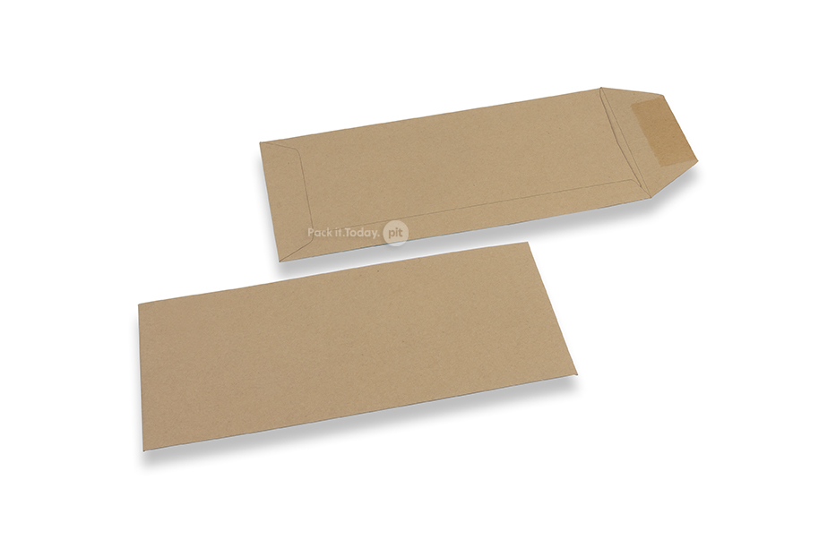Enveloppes recyclées commerciales, 110 x 220 mm, EA 5/6, fermeture gommée, 80 grs.