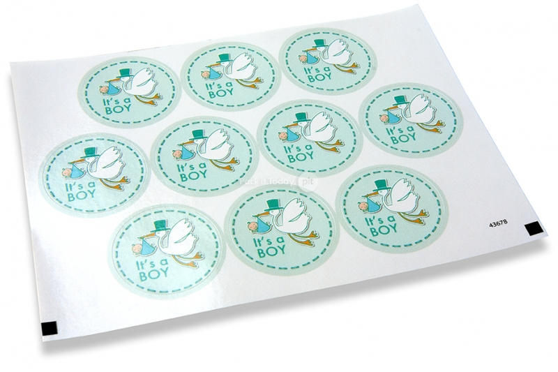 Pastilles adhésives thème naissance - it's a boy