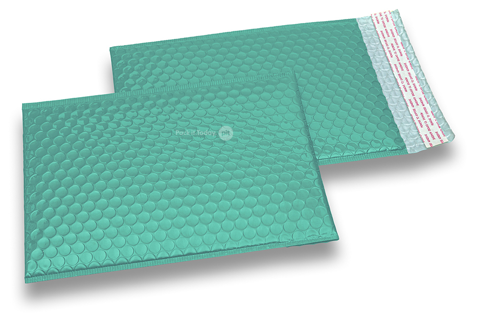 Enveloppes à bulles brillantes - Vert menthe