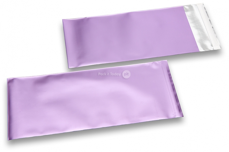 Enveloppes aluminium métallisées mat - lila 110 x 220 mm 