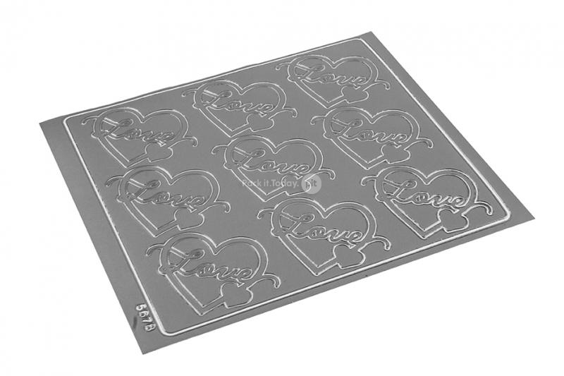Divers stickers love pour enveloppes - gris
