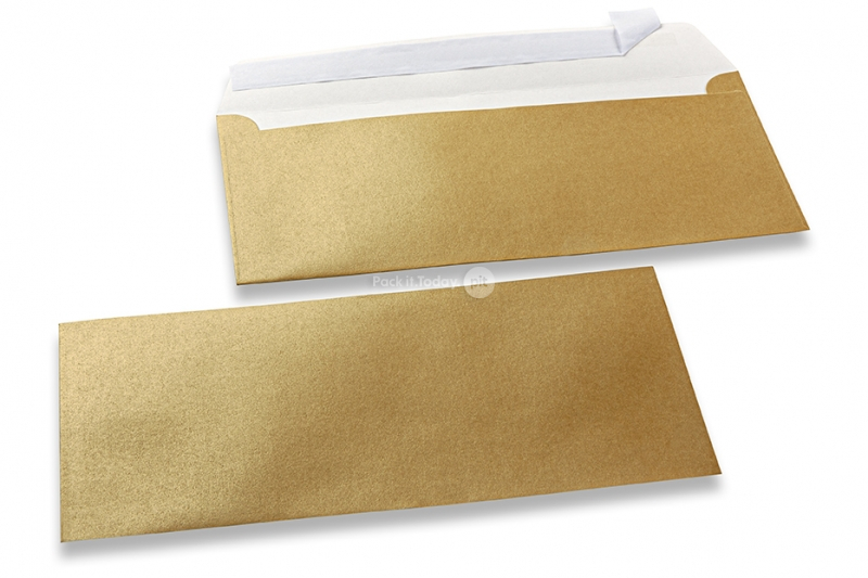Enveloppes de couleurs nacrées - Or, 110 x 220 mm