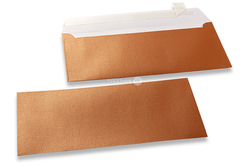 Enveloppes de couleurs nacrées - Cuivre, 110 x 220 mm