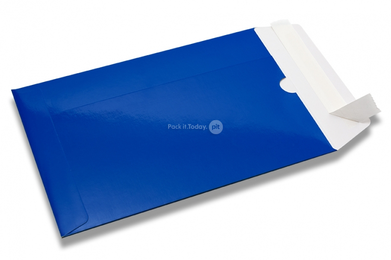 Enveloppes carton brillant - Bleu
